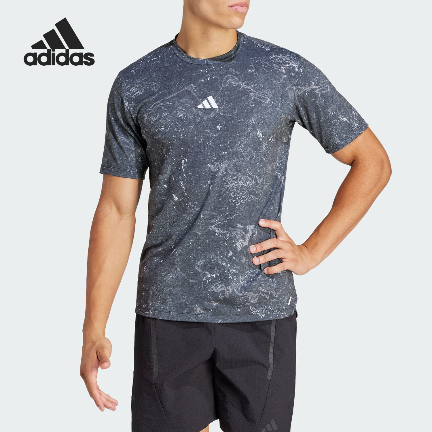 Adidas/阿迪达斯正品WO POW TEE 男士运动健身短袖T恤IK9685
