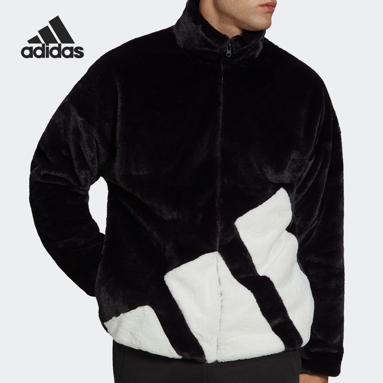 Adidas/阿迪达斯正品休闲女子时尚潮流加绒夹克外套 HI1199