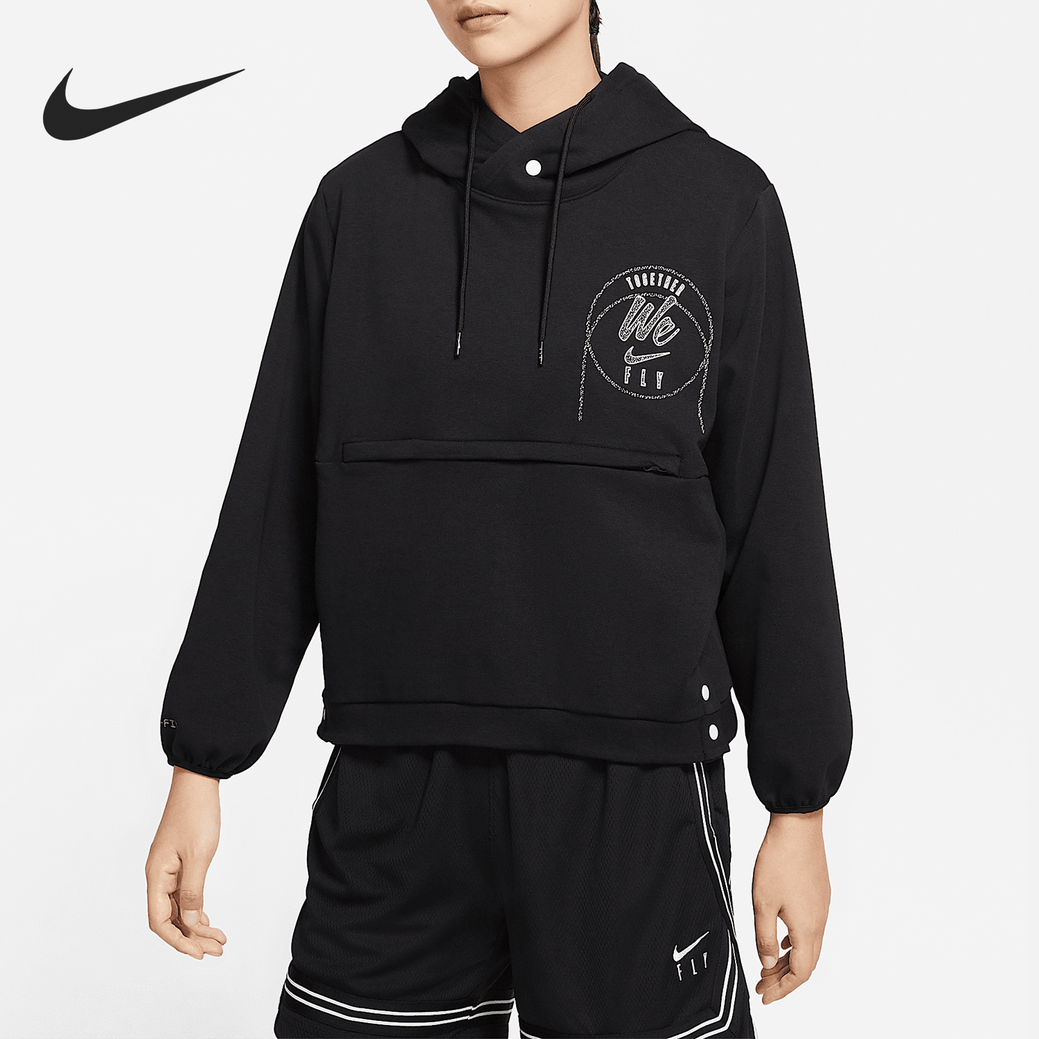 Nike/耐克正品运动女士宽松时尚印花卫衣套头衫DQ6771-010