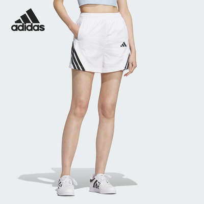 Adidas/阿迪达斯正品2025夏季款女士梭织运动宽松短裤KE5853