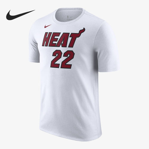 Nike耐克正品NBA联名迈阿密热火男款柔软舒适短袖T恤DR6383-108