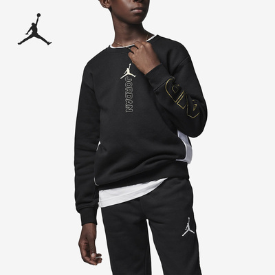 Nike/耐克正品Air Jordan大童加绒保暖圆领卫衣FB9470-010