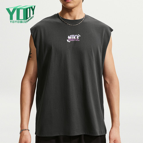 Nike/耐克正品男士透气圆领休闲运动时尚背心T恤IW1197-060