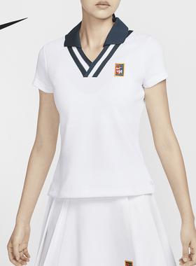 Nike/耐克正品Women by YOON女士翻领网球休闲短袖FZ0277-100
