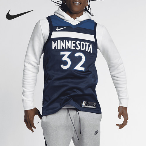 Nike/耐克正品明尼苏达森林狼队SW NBA JERSEY男子球衣 864491