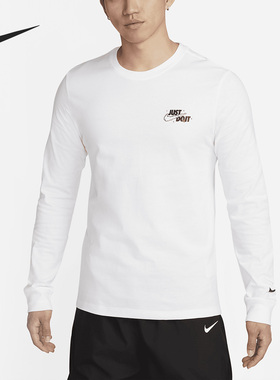 Nike/耐克正品新款男子透气印花休闲圆领长袖T恤DZ2696-100