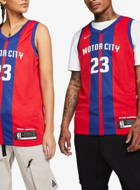 Nike耐克正品NBA城市版底特律活塞格里芬23号背心篮球AV4636-658