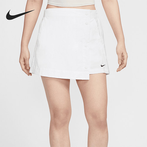 Nike/耐克正品Sportswear女士小标排扣经典梭织裤裙HM6980-100