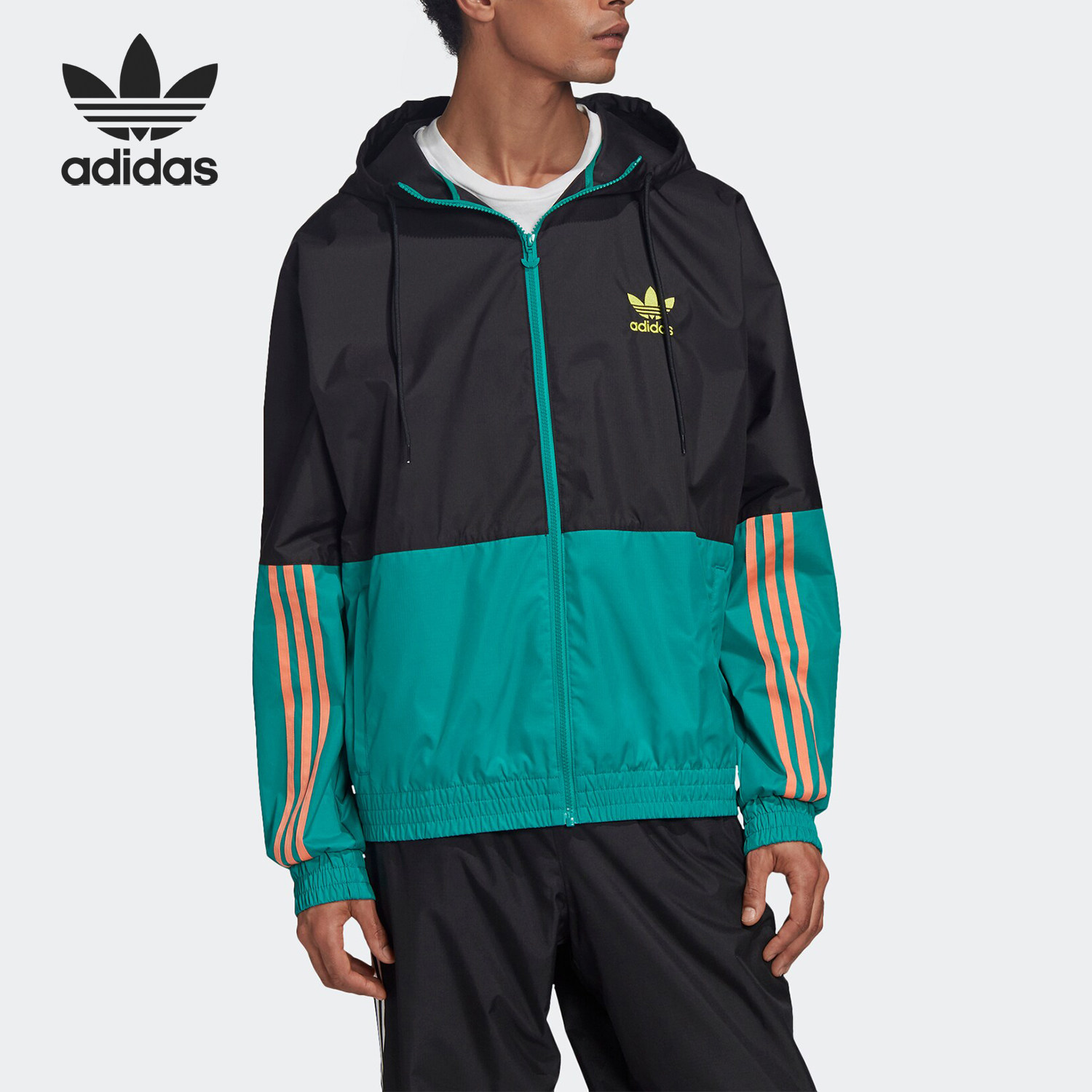 Adidas/阿迪达斯正品三叶草 2tones LW WB男子连帽运动外套GK5923图片