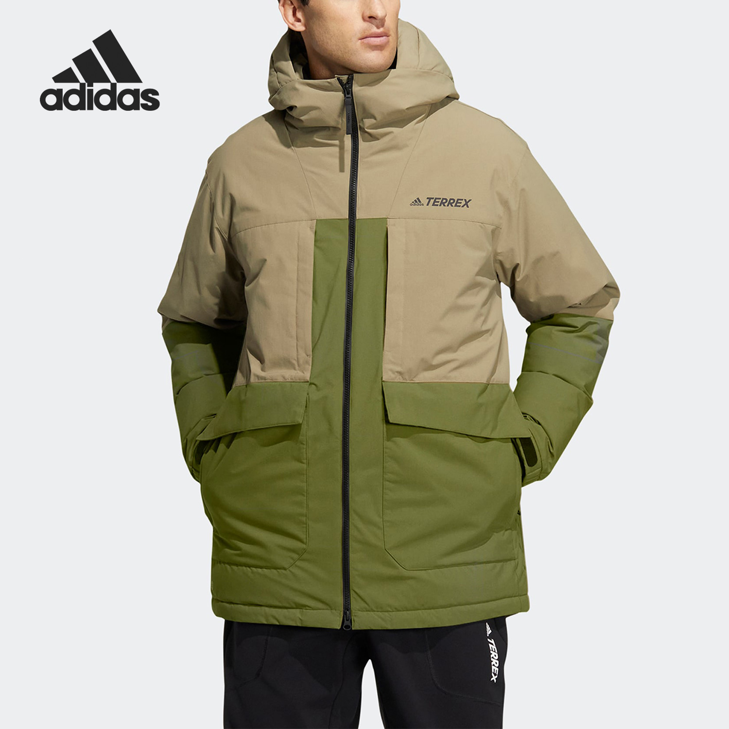 Adidas阿迪达斯男子中长款羽绒服