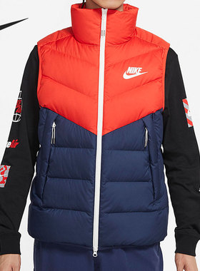 Nike/耐克正品当季新款保暖休闲男子运动羽绒马甲CV8975-673