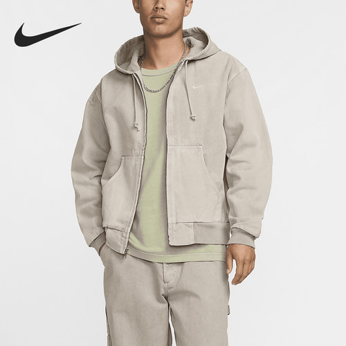 Nike/耐克正品Life男士简约休闲宽松拉链连帽外套FZ6576-014