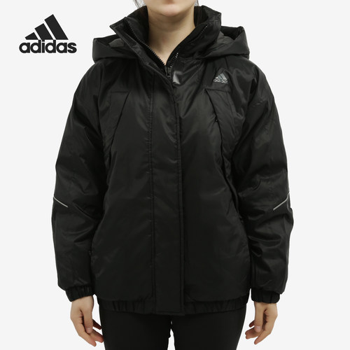 Adidas/阿迪达斯正品当季女子新款保暖连帽休闲羽绒服EC7477