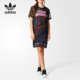 雪纺连衣裙 Adidas 女子短袖 三叶草夏季 BK1952 阿迪达斯正品