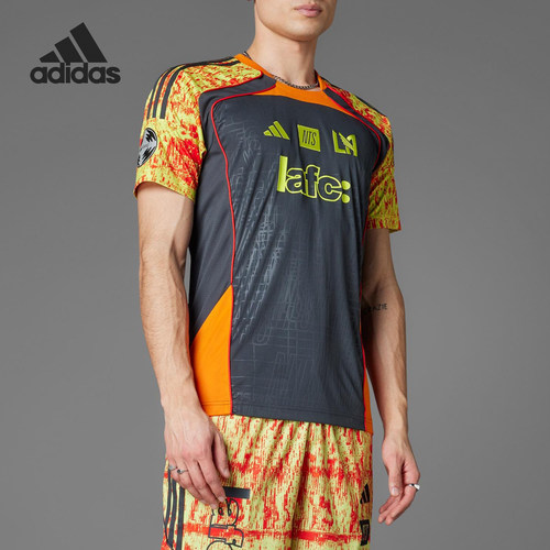 Adidas/阿迪达斯正品舒适夏季款男士修身足球拼接短袖JL8067