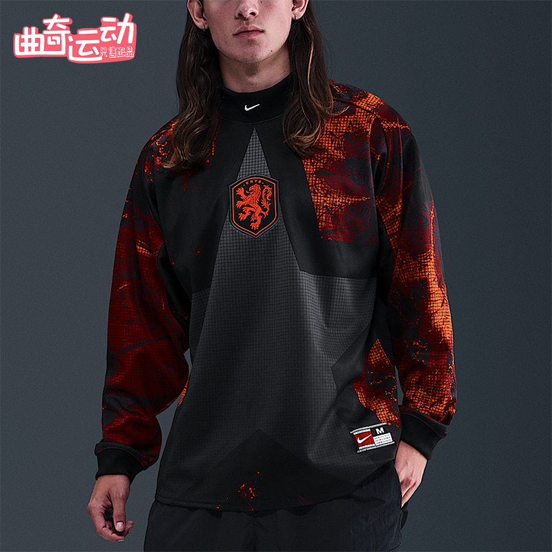 Nike/耐克正品2025男士训练套头时尚圆领足球长袖上衣IO0785-010