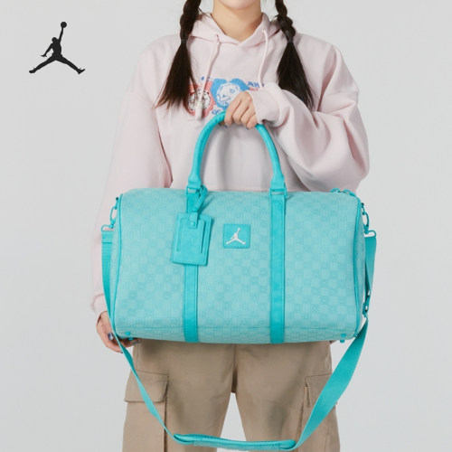 Nike/耐克正品JORDAN男女棋盘格印花经典行李包JD2423008AD-002