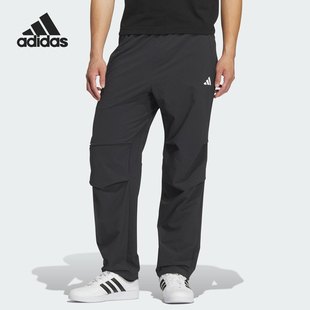 Adidas/阿迪达斯正品2025夏季款男士梭织运动休闲长裤KF2484