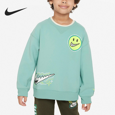 Nike/耐克正品当季新款小童时尚圆领运动套头卫衣FV2674-309