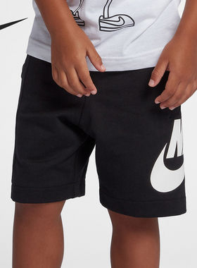 Nike/耐克正品夏季小童复古运动logo印花直筒短裤HA5017-023