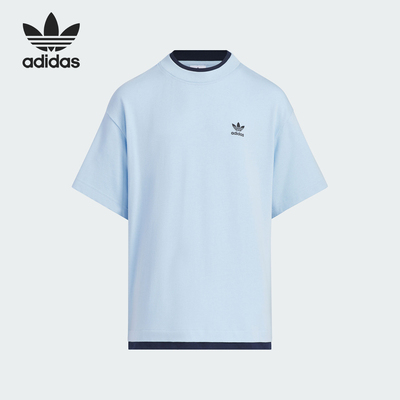 阿迪达斯大童运动圆领短袖