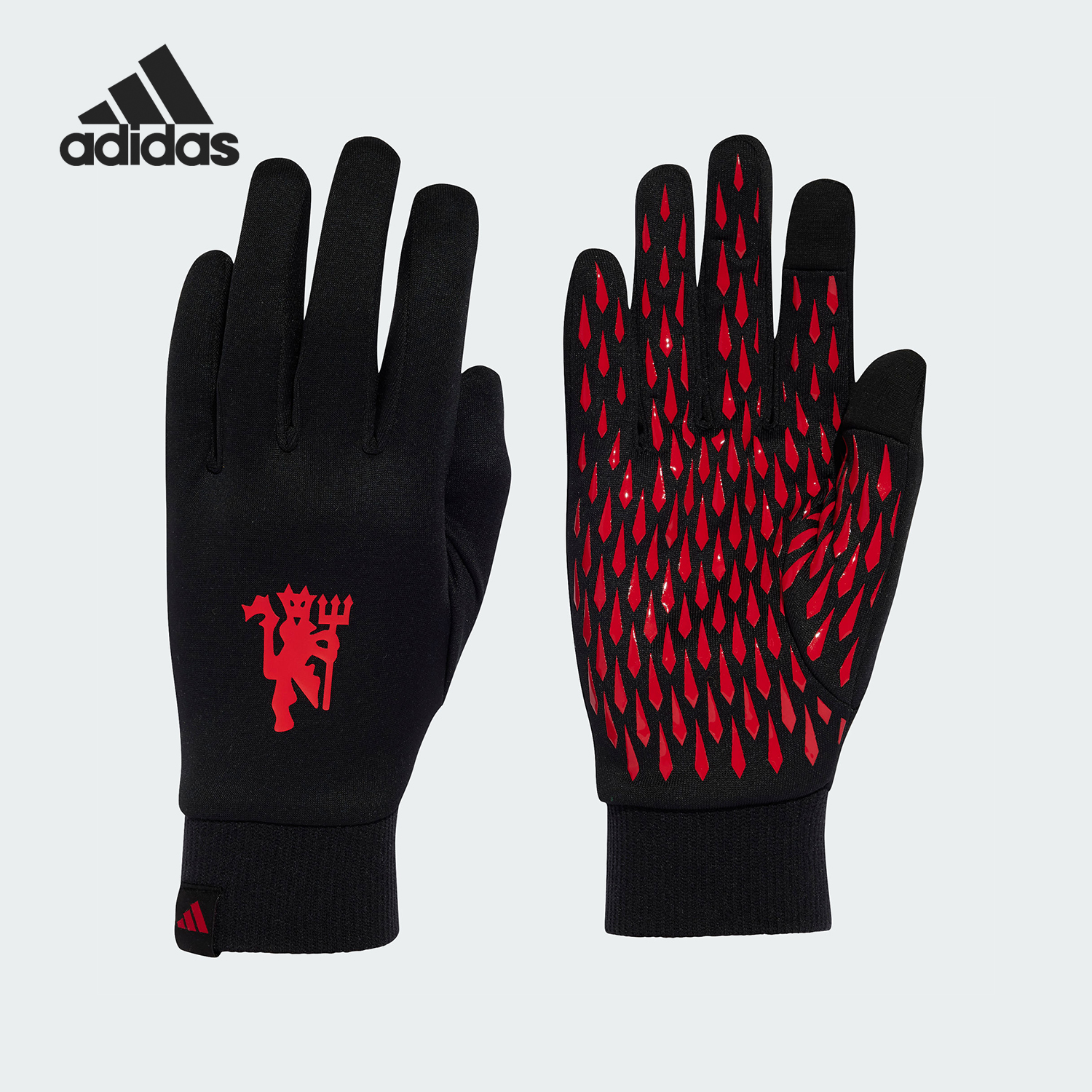 Adidas/阿迪达斯正品MUFC FP GLOVES男女足球训练手套IY0438