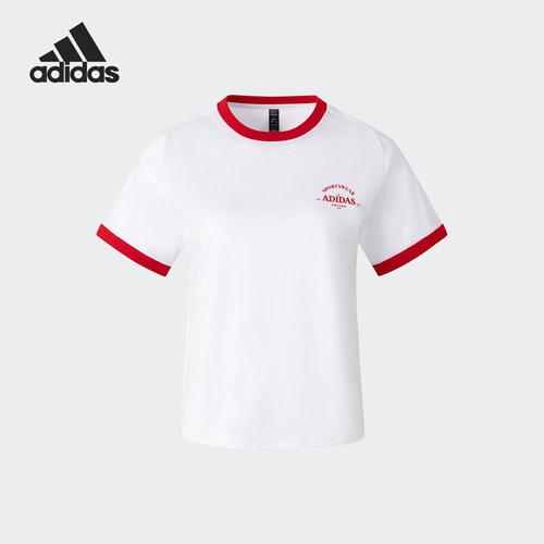 Adidas/阿迪达斯正品W VERBIAGE TEE6女士短款圆领T恤JC8707