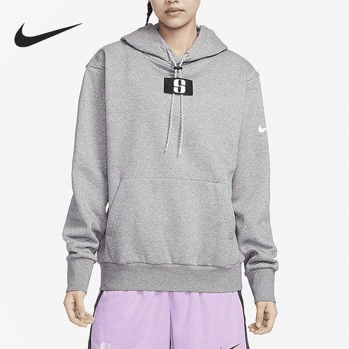 Nike/耐克正品新款女子运动休闲篮球加绒连帽卫衣FJ4450-091