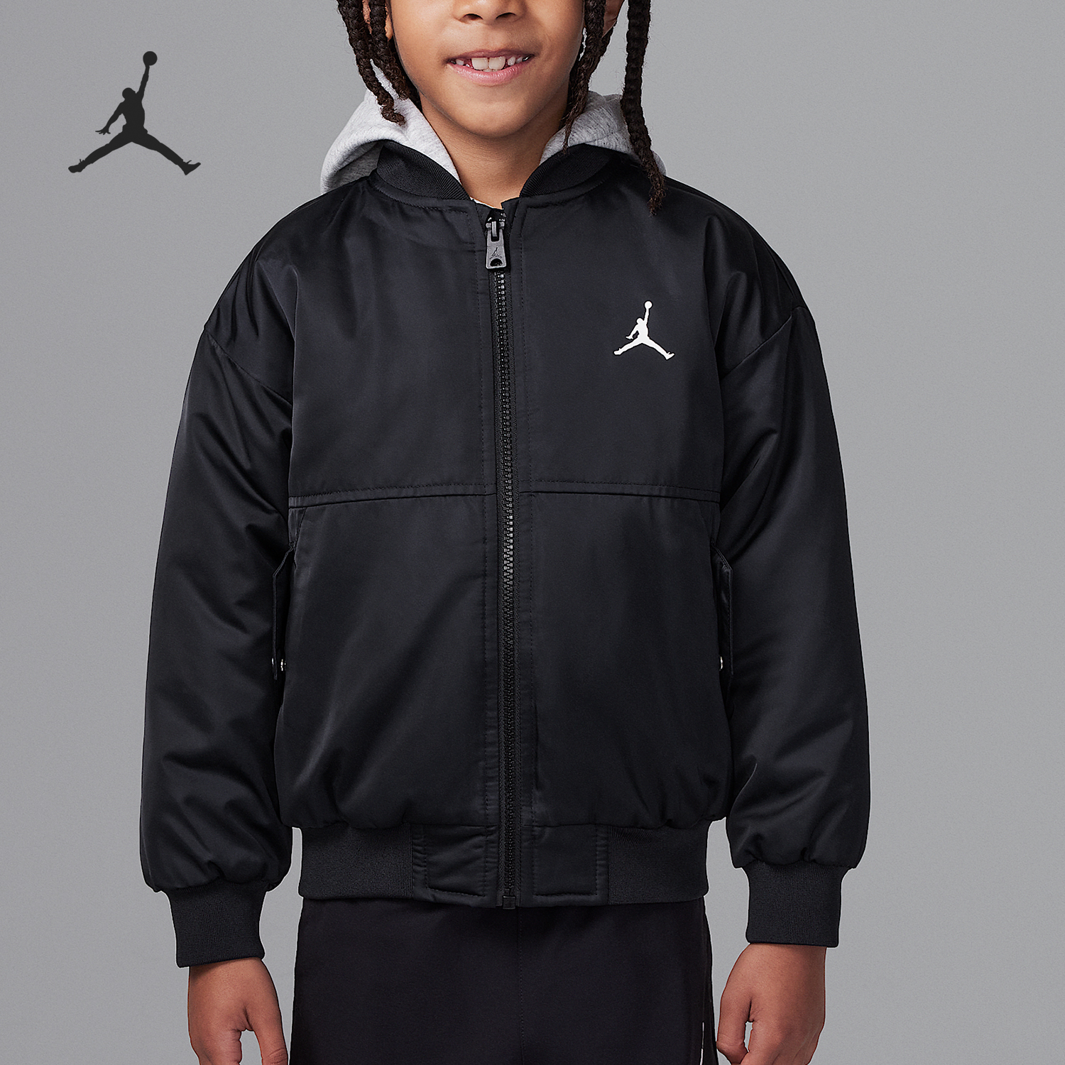 Nike/耐克正品JORDAN小童连帽宽松保暖运动外套HQ7064-010