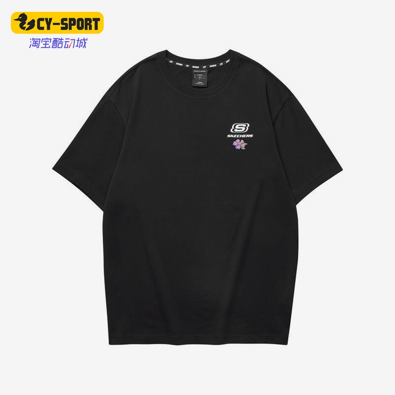 Skechers/斯凯奇正品春夏新款男子透气运动短袖T恤 L122M089
