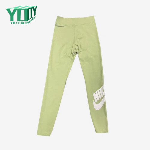Nike/耐克正品Sportswear新款女经典浅绿白色瑜伽长裤CZ8529-386