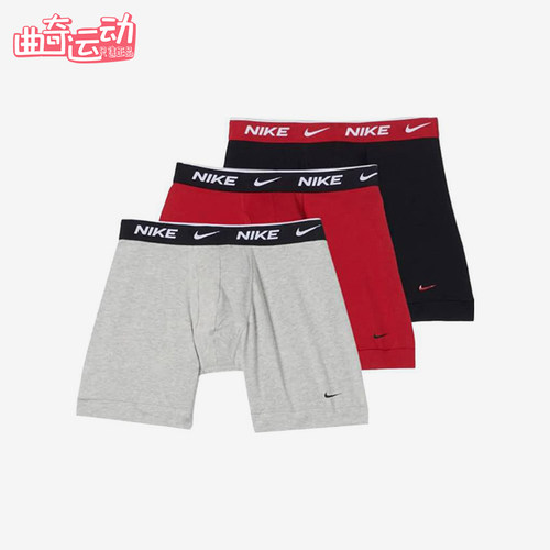 Nike/耐克正品时尚男士字母印花经典松紧腰平角内裤KE1107-012