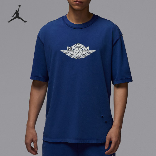 Nike/耐克正品JORDAN男士复古透气针织运动短袖IB3131-485