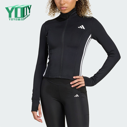 Adidas/阿迪达斯正品2026春季款女士日常立领印花修身外套KB7843