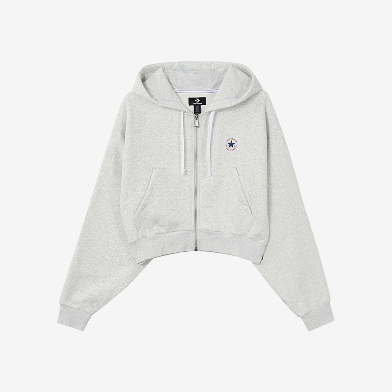 Converse/匡威正品2025新款女子针织连帽夹克外套10025888-A02