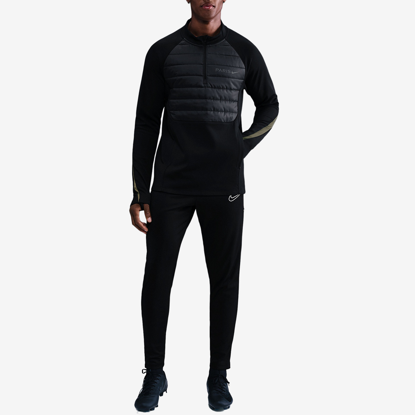 Nike耐克正品男款Therma-FIT冬季保暖舒适训练足球服HQ1523-010