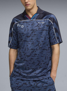 Puma/彪马正品夏季男士时尚满印宽松足球运动短袖630707-16