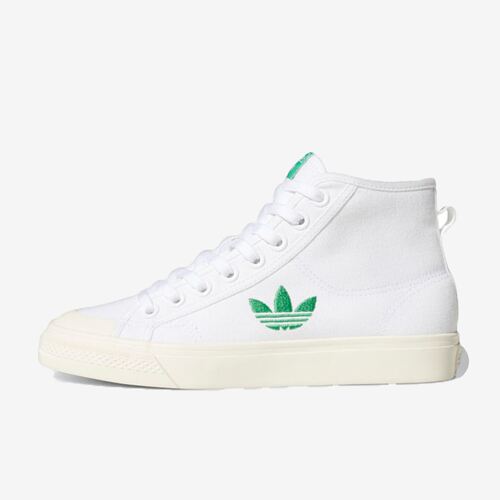 Adidas阿迪达斯正品NIZZA帆布女款高帮透气运动休闲板鞋Q46383