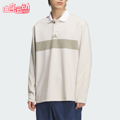 Adidas/阿迪达斯正品2025男士套头运动高尔夫长袖POLO衫JM9581