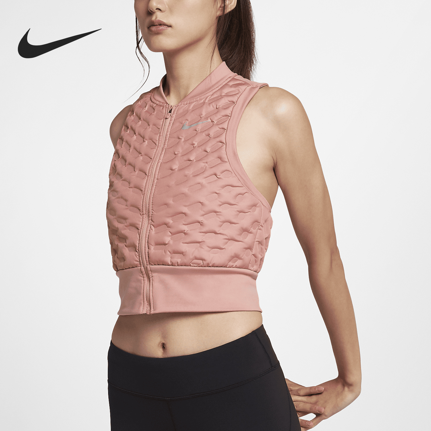 Nike/耐克正品AEROLOFT 女子保暖跑步夜跑羽绒马甲背心 AA3576