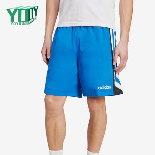 Adidas/阿迪达斯正品松紧中腰三分宽松休闲经典短裤男短裤JX3076
