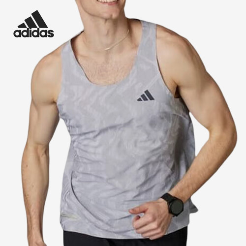 Adidas/阿迪达斯正品新款男士透气跑步运动无袖背心IY0723