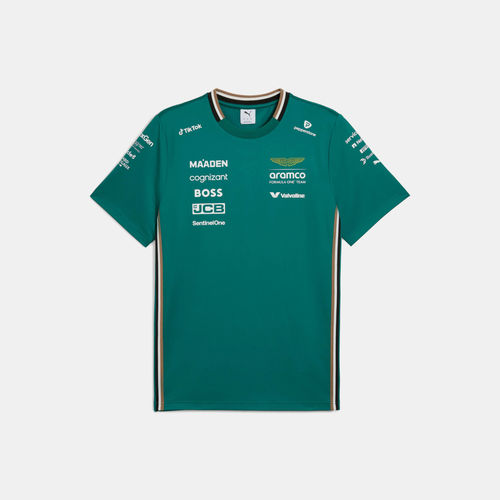 Puma彪马正品ASTON MARTIN ARAMCO F1男短袖赛车T恤713694-01