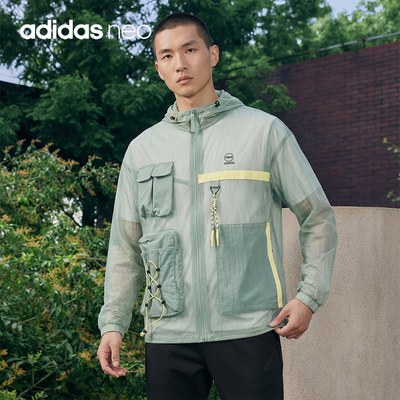 Adidas/阿迪达斯正品夏季新款工装Neo男子运动休闲夹克IA6861