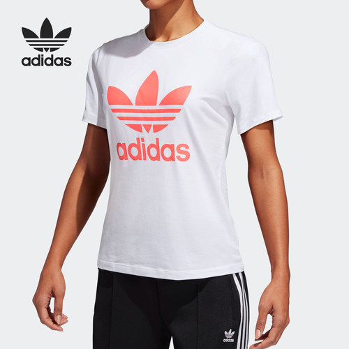 Adidas/阿迪达斯正品 三叶草夏季女子运动圆领短袖T恤FJ9455