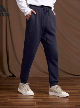 Adidas/阿迪达斯正品当季新款男士加绒保暖束脚长裤HM3284