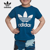 Adidas T恤DV2859 TEE运动短袖 阿迪达斯正品 三叶草小童TREFOIL