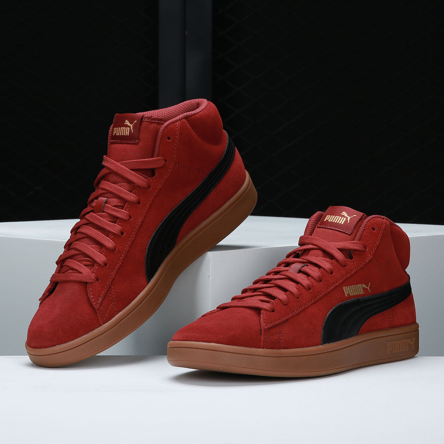 彪马男女中帮休闲板鞋