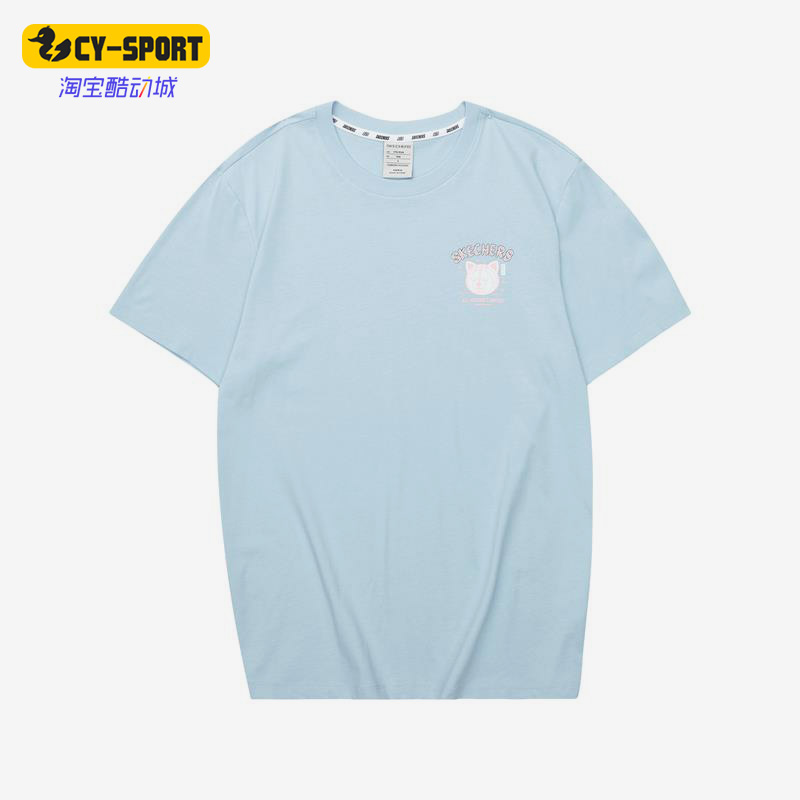Skechers/斯凯奇正品新款男女透气舒适百搭圆领短袖T恤 L122U272