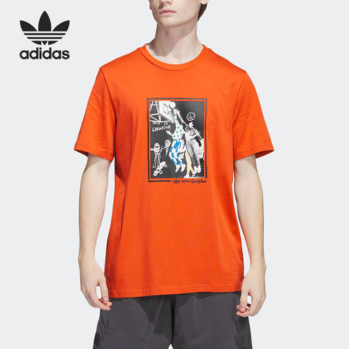 Adidas/阿迪达斯正品三叶草SHMOO OLMP SS T男子短袖HS3046